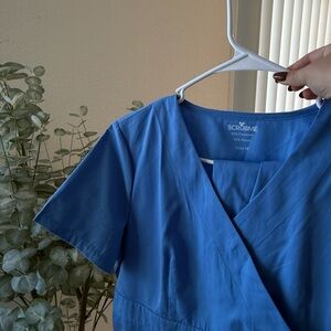 Scrubme Blue Scrub Top and Pants